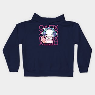 Gamer Axolotl Kids Hoodie